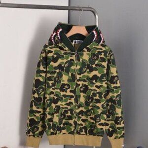 Bape Full Zip Camo Hoodie (Green)